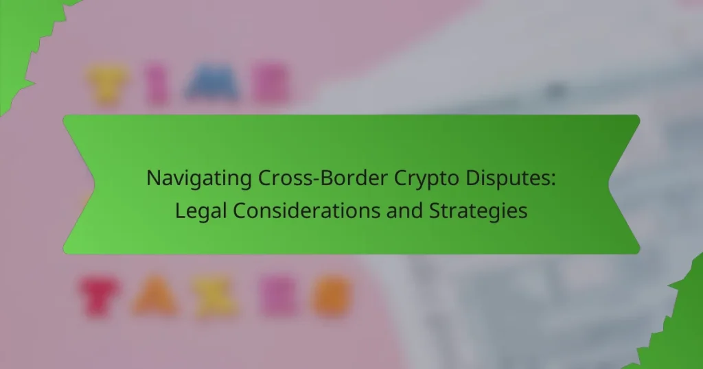 Navigating Cross-Border Crypto Disputes: Legal Considerations and Strategies