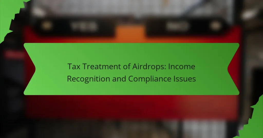 Tax Treatment of Airdrops: Income Recognition and Compliance Issues