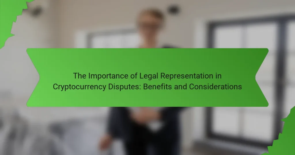 The Importance of Legal Representation in Cryptocurrency Disputes: Benefits and Considerations