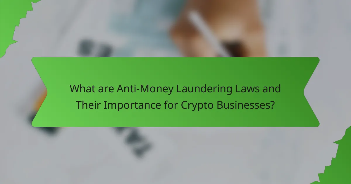 What are Anti-Money Laundering Laws and Their Importance for Crypto Businesses?
