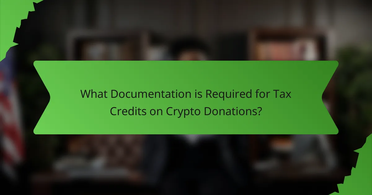 What Documentation is Required for Tax Credits on Crypto Donations?